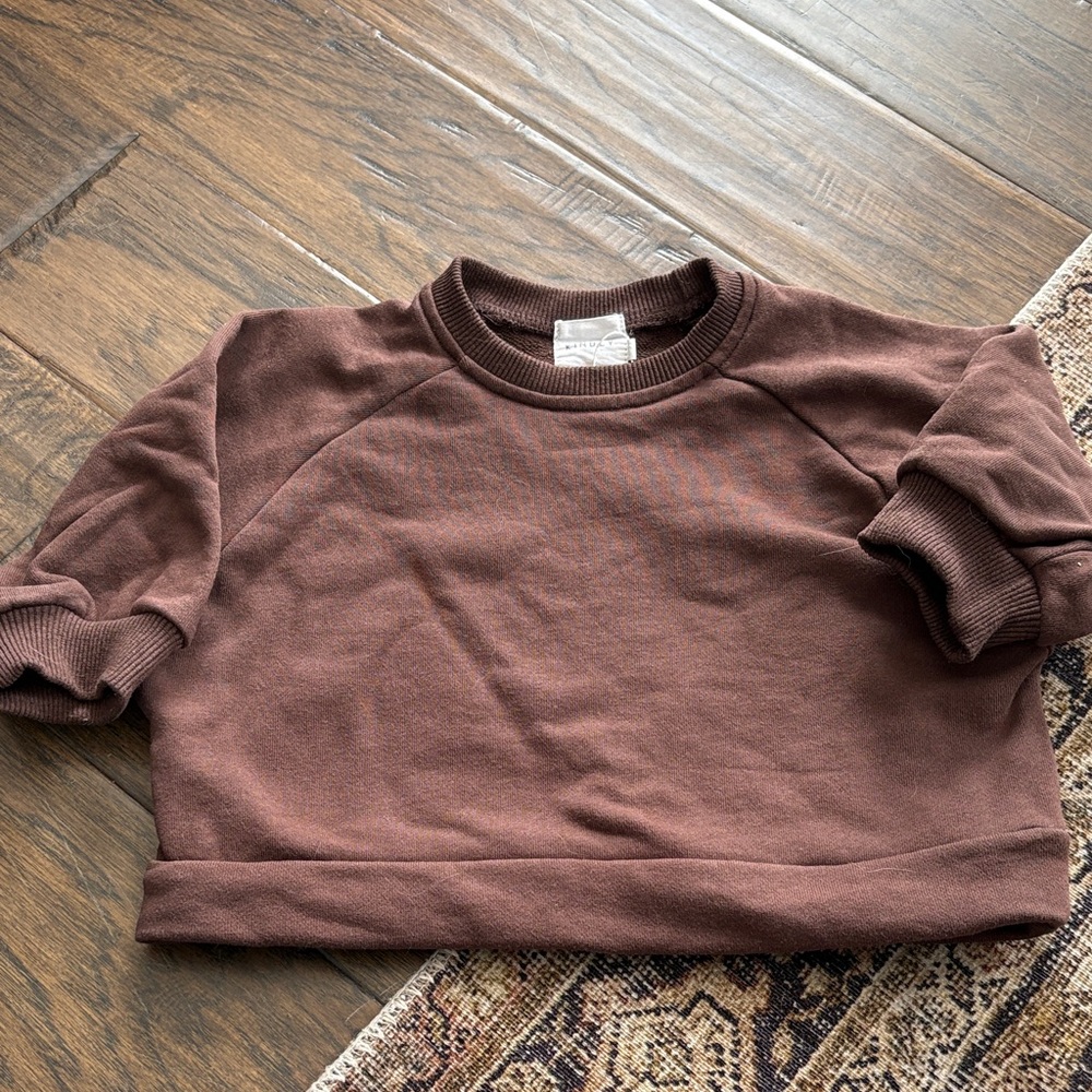 Kids Brown Crewneck Sweatshirt (1T)